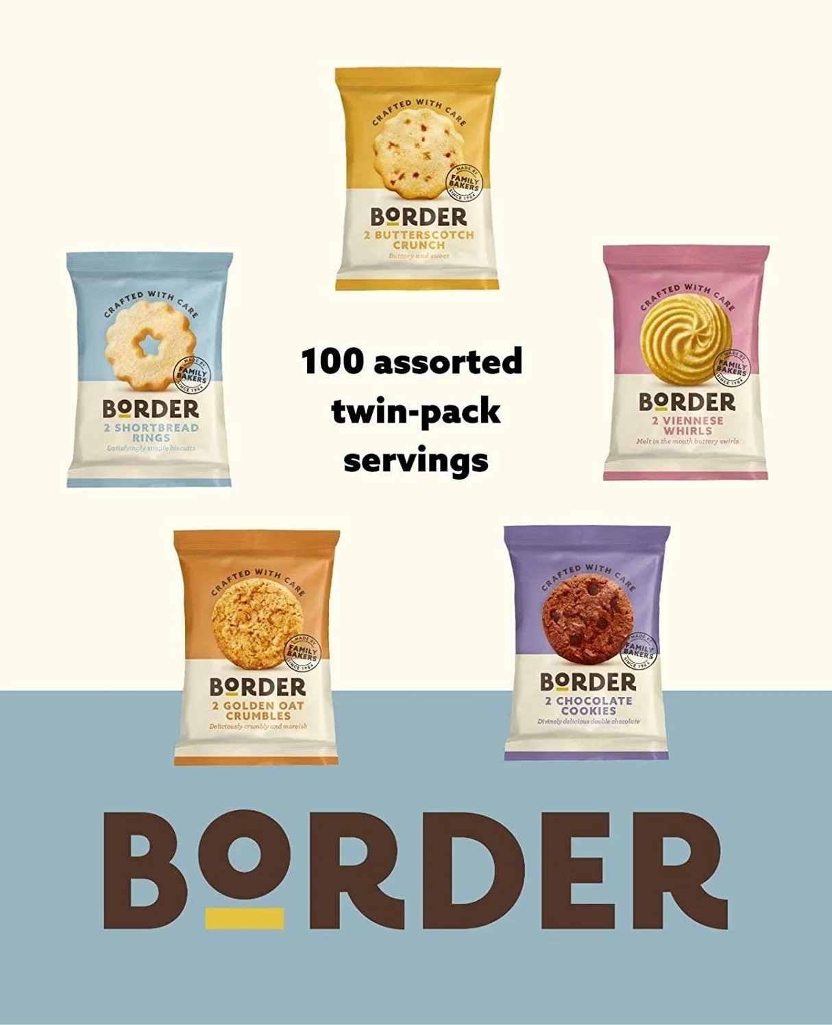 Border Luxury Mini Pack 100 Biscuits 5 Variety (1 Box) - Image 3