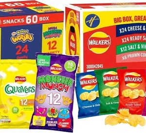 Walkers Snack Mega Crisps Bundle – 126 Pack Bulk Buy - 9 Different Flavours